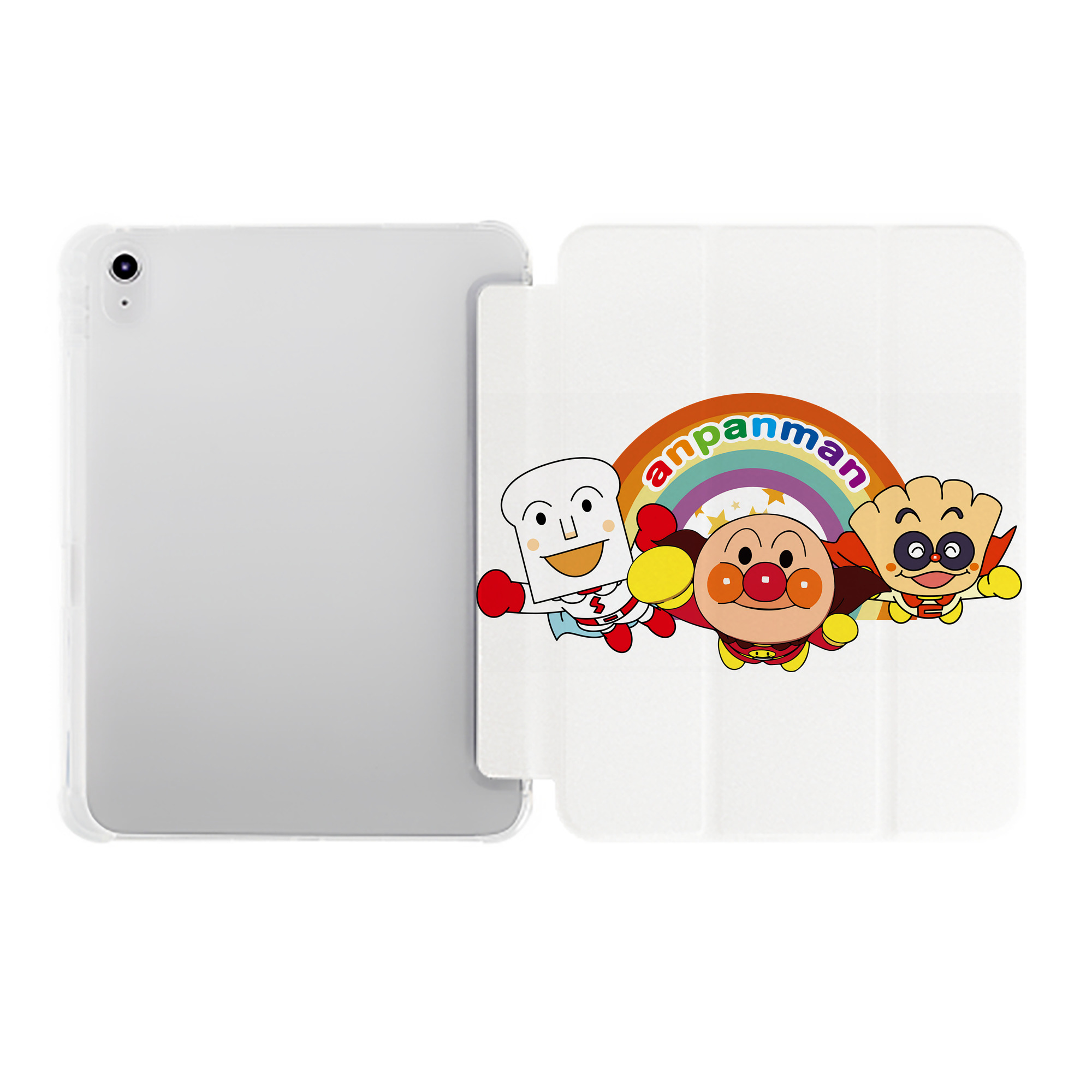 （画像用） アンパンマン Anpanman IPad ケース ペン収納付き 三つ折りスタンド PUレザー×シリコン 対応機種9.5/10.5/10.9インチ